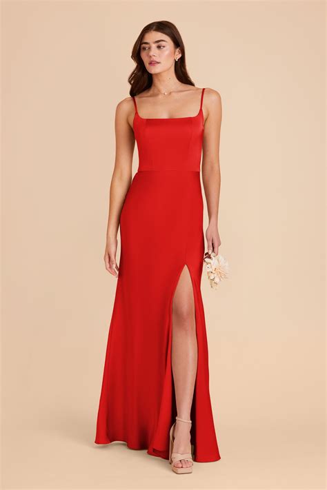 Red & Orange Bridesmaid Dress Swatches | Birdy Grey