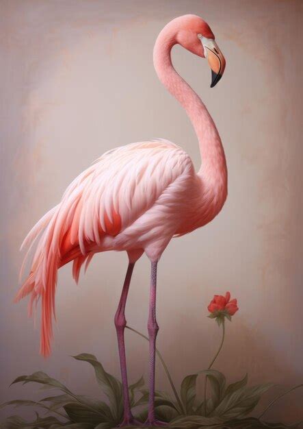 Premium AI Image | Beautiful pink flamingo