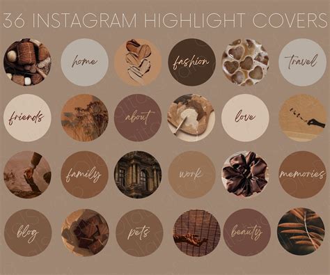brown instagram highlight covers aesthetic ig highlights