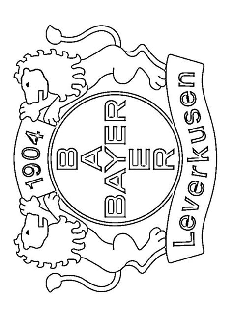 Bayer 04 Leverkusen omalovánka | Coloring pages, Bayer 04 leverkusen
