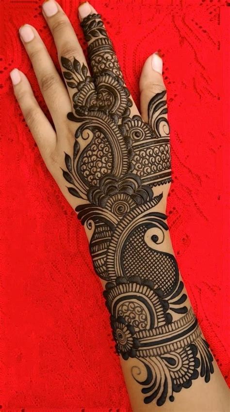 Arabic Back Hand Bridal Mehndi Designs || Unique Modern Full Hand ...
