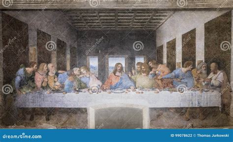 Last Supper painting editorial photography. Image of grazie - 99078622