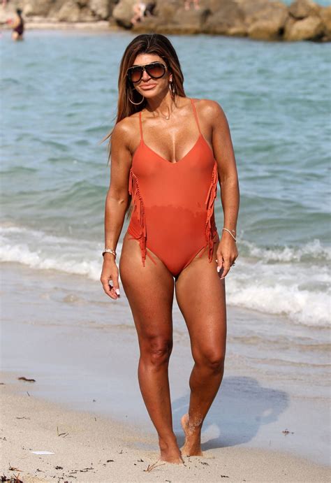 TERESA GIUDICE in Swimsuit at a Beach in Miami 02/15/2019 – HawtCelebs