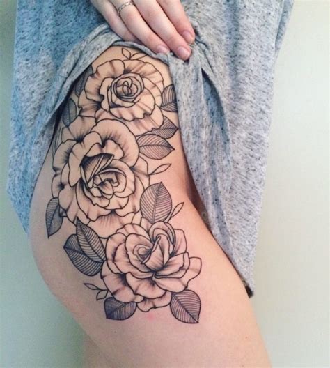 Rose Thigh Tattoos Designs, Ideas and Meaning - Tattoos For You