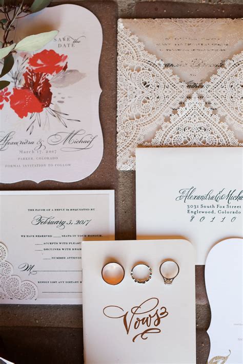 Denver Colorado wedding venue - Villa Parker - invitations, wedding