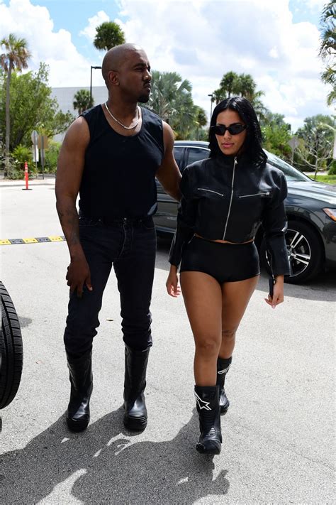 CHANEY JONES and Kanye West Arrives at Private Airport in Miami 03/03