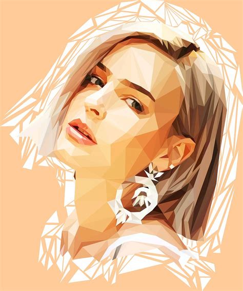 Download Anne Marie Polygon Art Wallpaper | Wallpapers.com