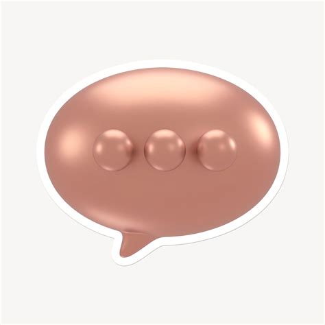 Pink speech bubble, 3D white | Free Photo - rawpixel