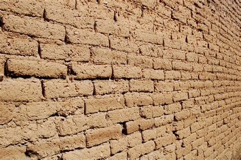 picture adobe brick wall horizontal masonry dry earth texture