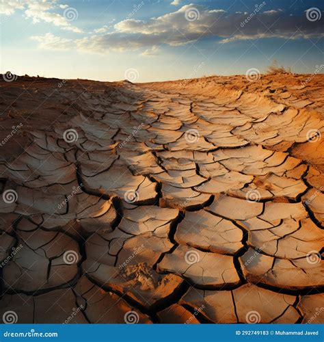 Climates Mark Cracked Desert Land Exposes Harsh Impact of Changing