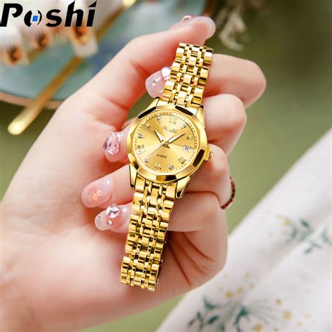 poshi jam tangan perempuan wanita  women waterproof high quality