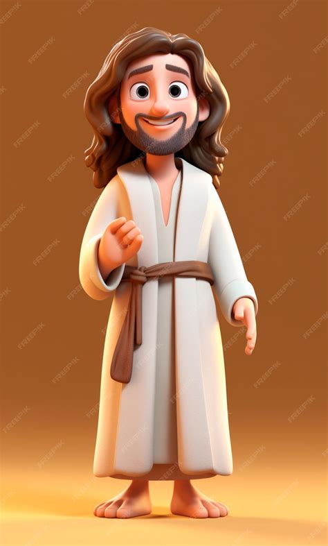 Foto De Jesus Desenho - Personagem de desenho animado 3D de Jesus Cristo | Foto Premium