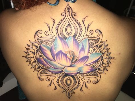 mandala lotus flower tattoo