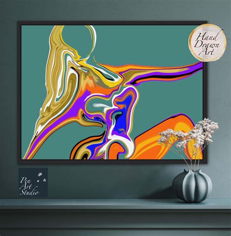 Sexy Nude Female Body Line Drawing Wall Art, Extra Large Printable