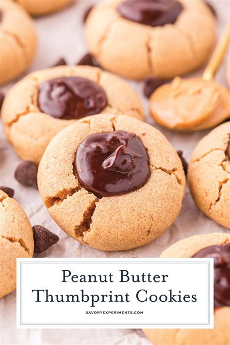 Peanut Butter Thumbprint Cookies - Savory Experiments