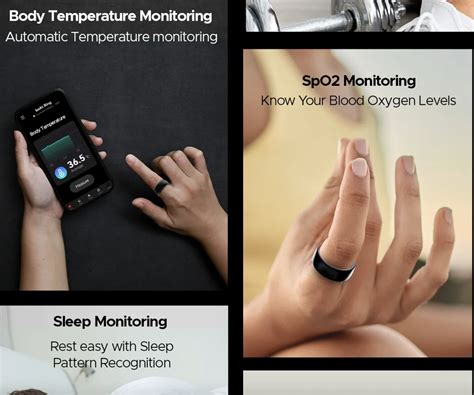 Blood Oxygen Activity Tracking Smart Health Monitor Ring Fashion Custom