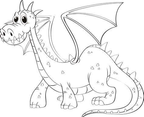 dragon drawing outline 6