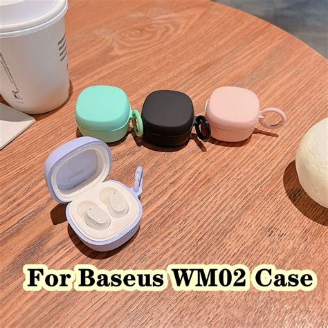 พร้อมส่ง! สําหรับ Baseus WM02 เคสสีเรียบง่าย สําหรับ Baseus WM02 เคสหู ...