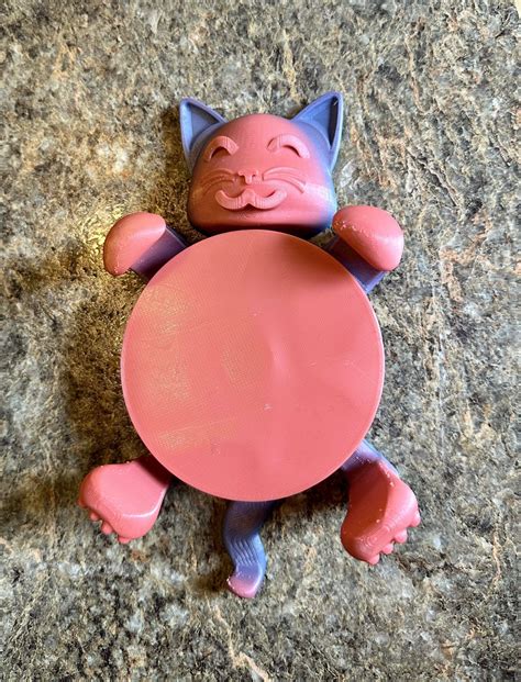 3D printing CUTE CAT MUG HUGGER: SELF-ADJUSTING COASTER • made with