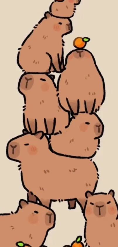 cute capybara cartoon art