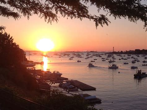 June Sunrise Marblehead Harbor Stock Image - Image of peaceful ...