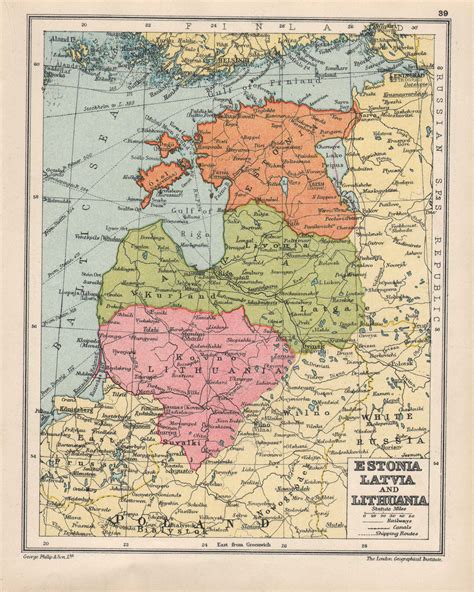 Estonia, Latvia and Lithuania, 1934 – Lithuanian Maps
