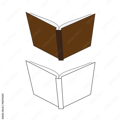 side open book hard cover vector illustration stock vector