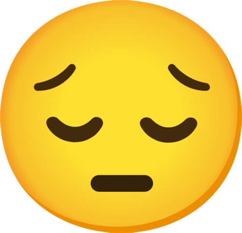 "pensive face" Emoji - Download for free – Iconduck