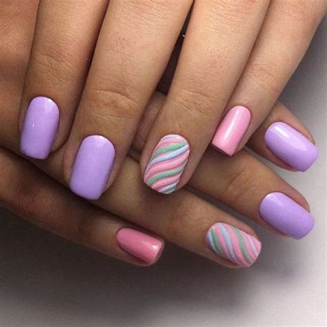 Розово-сиреневый маникюр — 42 идеи с фото | Pedicure designs, Manicure ...