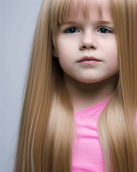 Niña con cabello largo y rubio y una parte ceñida · Creative Fabrica