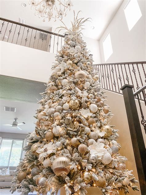 white silver and gold xmas tree