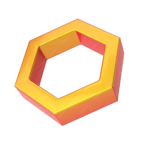 premium photo  hexagon shape  geometric shape