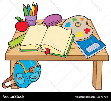 School table 2 Royalty Free Vector Image - VectorStock