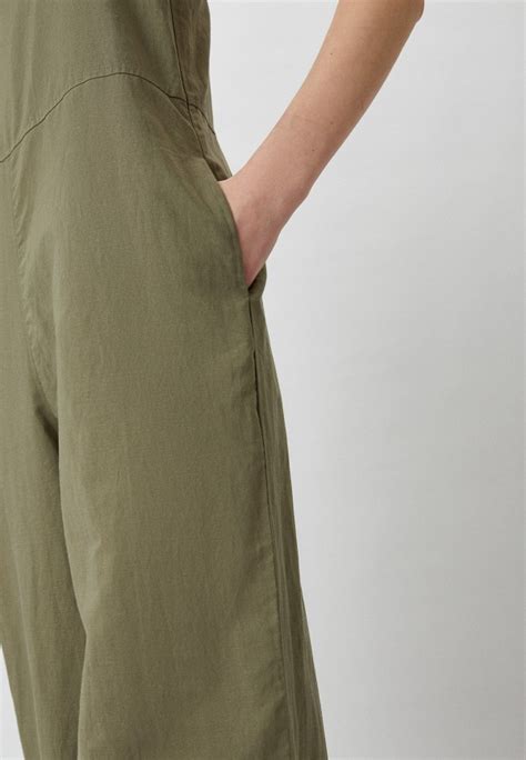Комбинезон UNIQLO из смесового льна, цвет: хаки, RTLACK480701 — купить ...