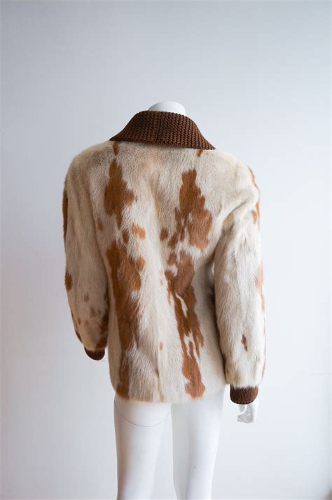 Vintage 70s Spotted Mink Fur Coat One of a Kind - Etsy