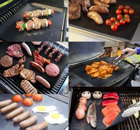 Антипригарный коврик-гриль портативный BBQ grill sheet 33Х40 см. Для ...