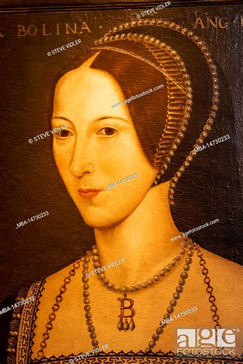 England, Kent, Hever, Hever Castle, Portrait of Anne Boleyn, Stock ...