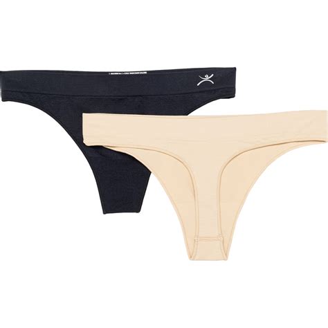 Terramar Seamless High-Performance Panties - 2-Pack, Thongs - Save 80%
