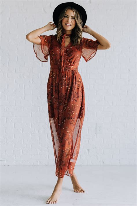 Boho has never been more chic than with the Beat of My Drum Rust Floral