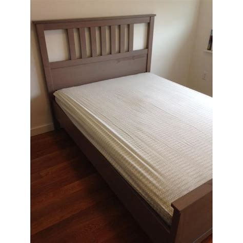 Ikea Hemnes Full Size Bed w/ Luroy Slatted Bed Base - AptDeco