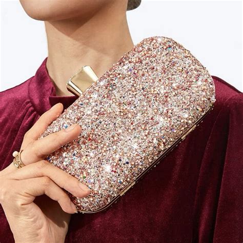 Bolsa Clutch Para Festa - Bolsa Clutch Feminina com Brilho Pedrarias para Casamento e Festa Alça ...