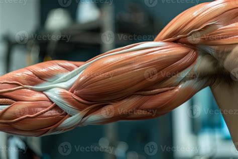 human anatomy showing muscle structure   arm  stock photo
