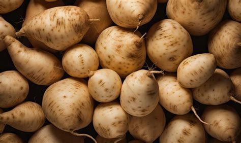 Premium AI Image | Jicama on a dark background Generative AI