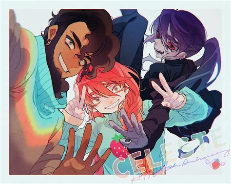 madeline, badeline, and theo (celeste) drawn by mukai_nemui | Danbooru