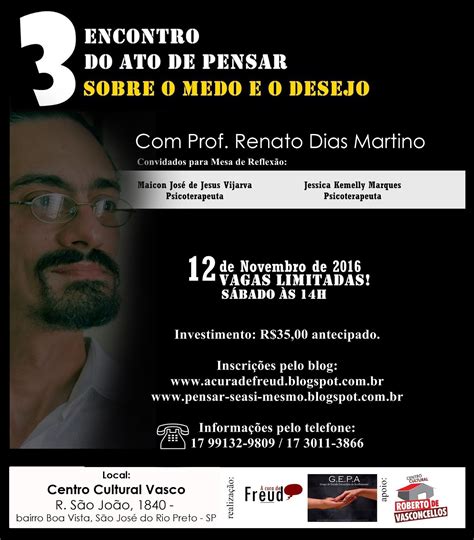 pensar-se a si-mesmo: III ENCONTRO DO ATO DE PENSAR: Sobre o Medo e o