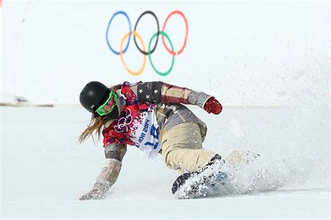 Jamie Anderson of the United States competes in the Women's Snowboard