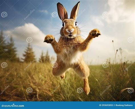 Jumping jack rabbit stock illustration. Illustration of majestic ...