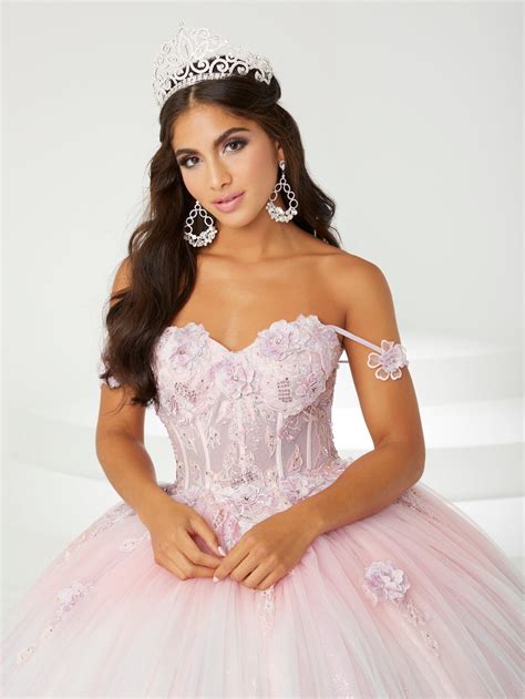 Lace Sheer Corset Quinceanera Dress by Fiesta Gowns 56469 – ABC Fashion