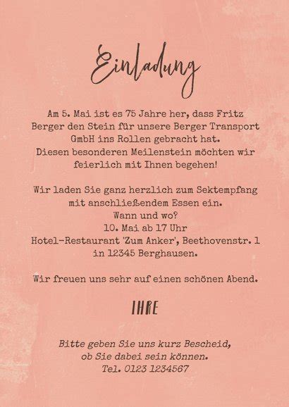 einladung firmenjubilaeum sektflaschen send  smile
