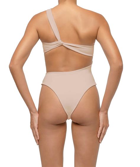 BSWS-S68 Asymmetrical Bandeau Side Cutout One Piece – Bali Swim